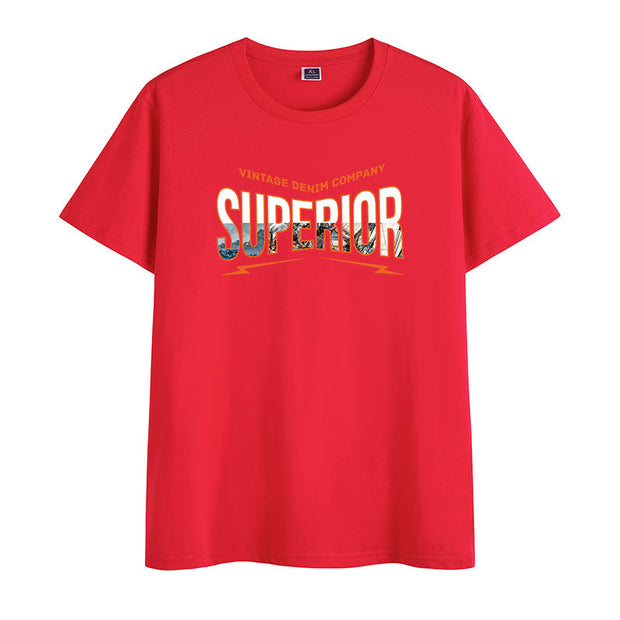 Fashion letter print pullover short sleeve T-shirt