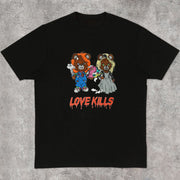 Personalized Love Pattern Retro Short Sleeve T-Shirt