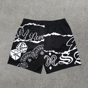 Los Angeles Mix Print Mesh Shorts