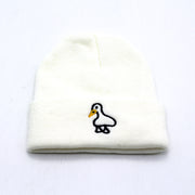 Casual yellow-billed duck men and women outdoor knitted hats