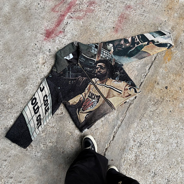 Vintage Singer Tapestry Zip-Up Jacket