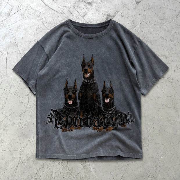 Washed Vintage Graphic Short Sleeve T-Shirt