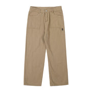 Street retro straight wide leg solid color casual mopping pants