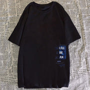 nvyk summer print oversize loose short sleeve t-shirt