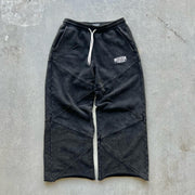 Panelled rolled-hem casual trousers