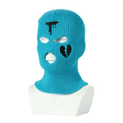 Knitted Ski Hat Outdoor Cycling Three Hole Mask Balaclava Head Cover
