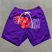Casual Printed Pumpkin Shorts