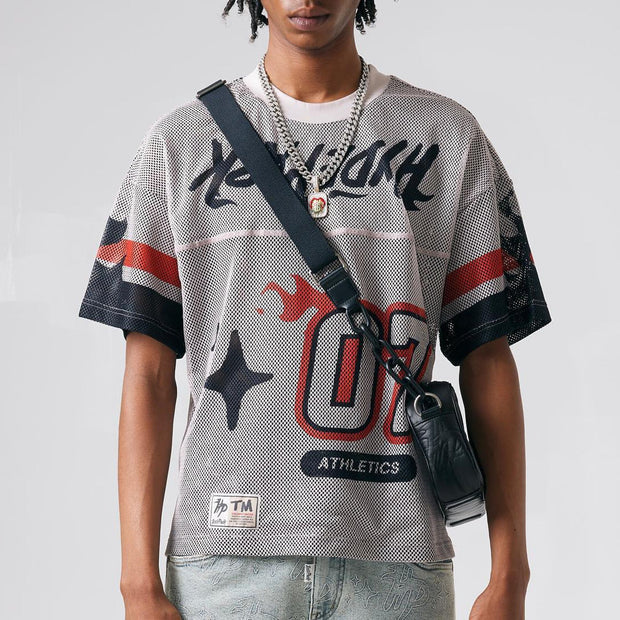 Flame Casual Street Mesh Jersey