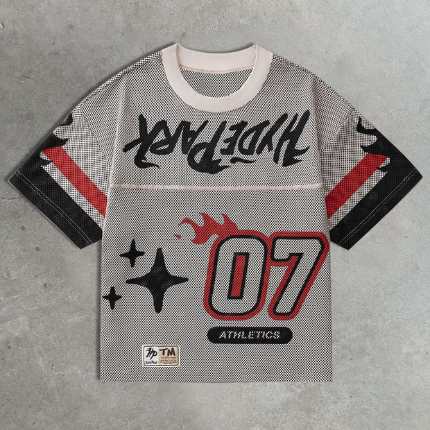 Flame Casual Street Mesh Jersey