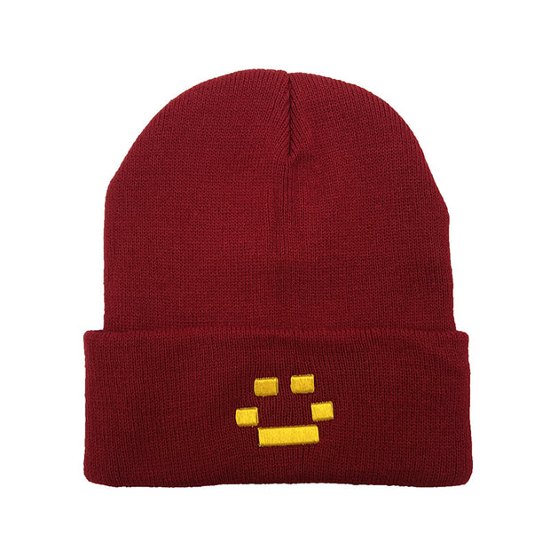 Embroidered warm pullover hip hop hat woolen hat cold hat