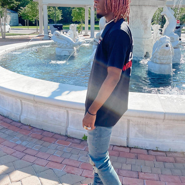 Fashionable letter print loose T-shirt