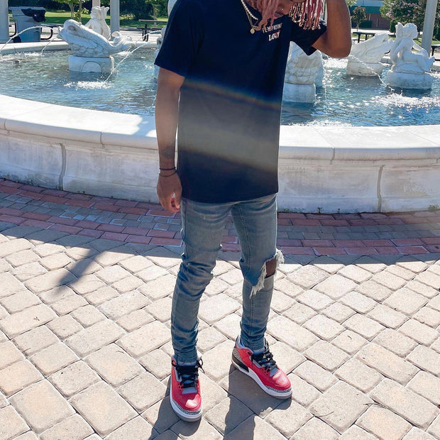 Fashionable letter print loose T-shirt