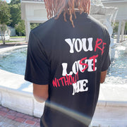 Fashionable letter print loose T-shirt