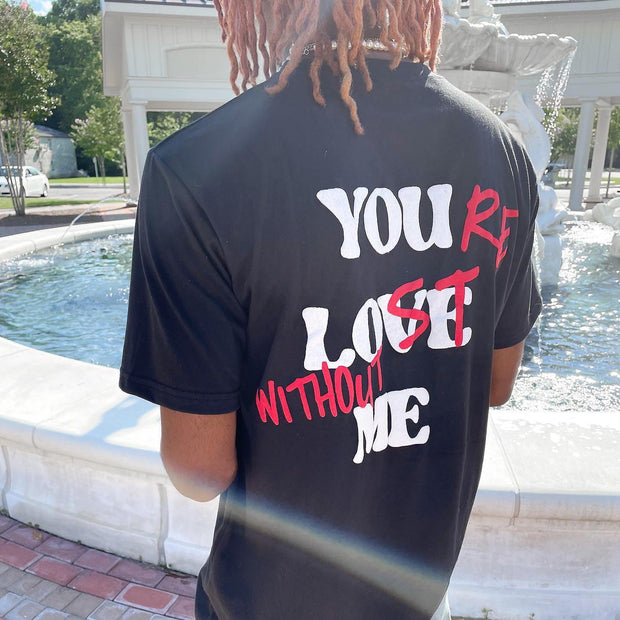 Fashionable letter print loose T-shirt