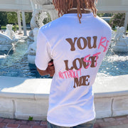 Fashionable letter print loose T-shirt