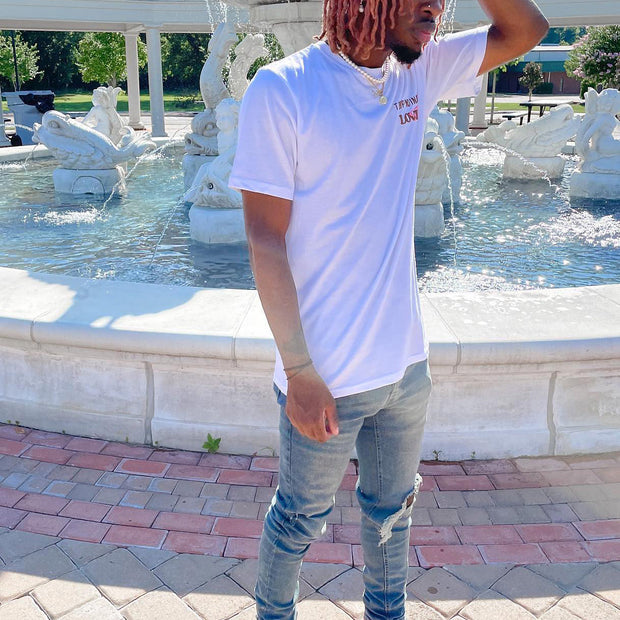 Fashionable letter print loose T-shirt