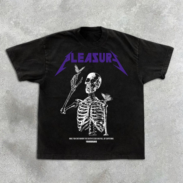 Skull Graphic Print Short Sleeve T-Shirt