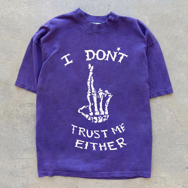 Fashion Casual Print Crew Neck Loose T-Shirt