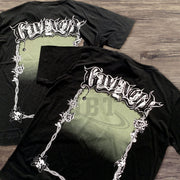 Rock Fashion Gradient Print Fashion T-shirt