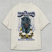 Animal Skull Graphic Print Short Sleeve T-Shirt