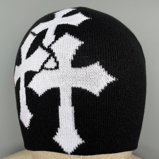 Cross Jacquard Hat for Men and Women
