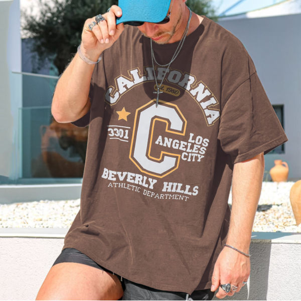 Vintage Graphic Print Short Sleeve T-Shirt