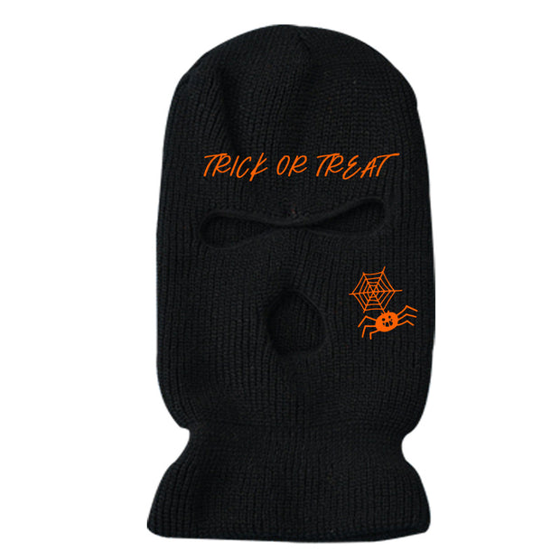 Ski Mask Embroidered Knit Hat