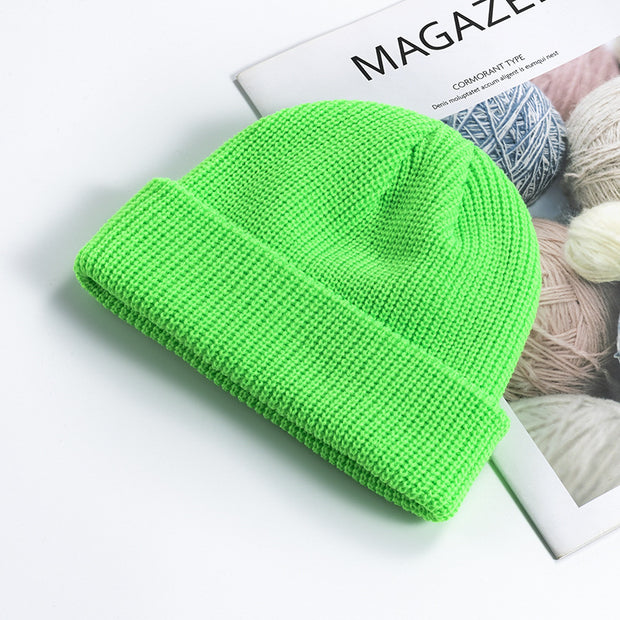 Melon leather hat men's warm short cold hat woolen hat