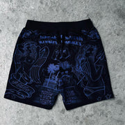 Retro personality hand-painted pattern shorts