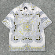 Trendy Baroque Casual Shorts Shirt Loose Short Sleeve Suit