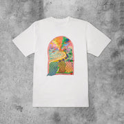 Literary retro printed short-sleeved fashion T-shirt