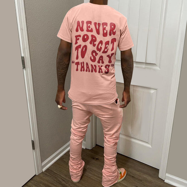 Never Forget To Say Thanks Print Two Piece Set