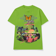 Car print tide brand retro street short-sleeved T-shirt