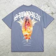 Virgin Mary graphic print short-sleeved T-shirt