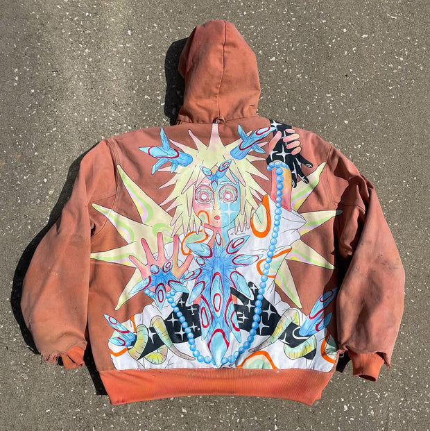 Passionate Duality Hand-Painted Work Jacket