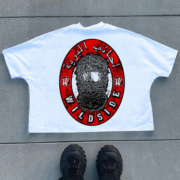 Masked Thug Casual Street Vintage T-Shirt