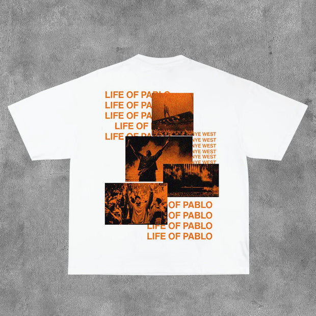 Rapper The Life Of Pablo Print Short Sleeve T-Shirt