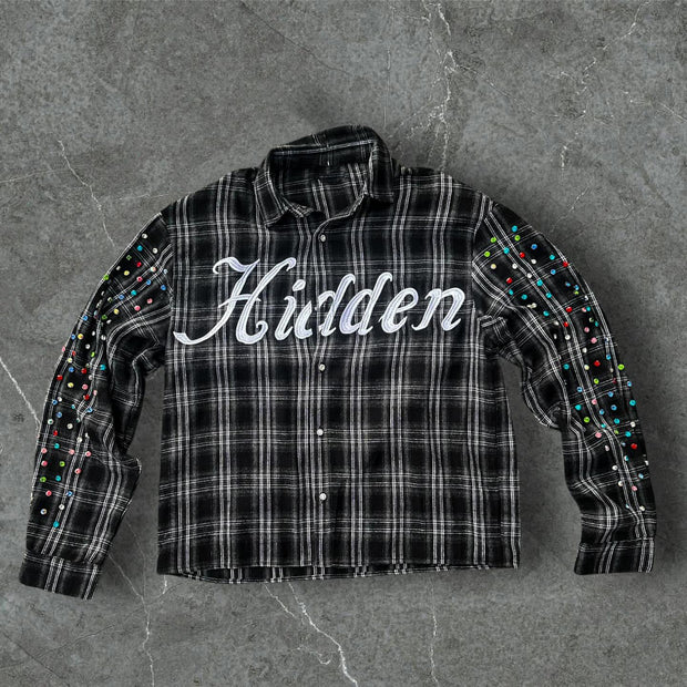 Casual Street Retro Color Plaid Flannel Shirt