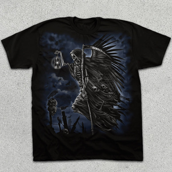 Skull Graphic Print Short Sleeve T-Shirt