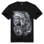 Street style fashion rock round neck T-shirt