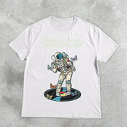 Astronaut Butterfly Disco Retro Short Sleeve T-Shirt