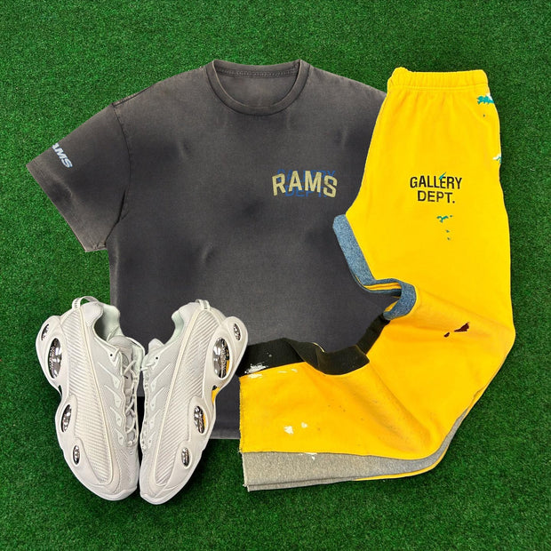 Personalized Letter Print T-shirt Sweatpants Two Piece Set