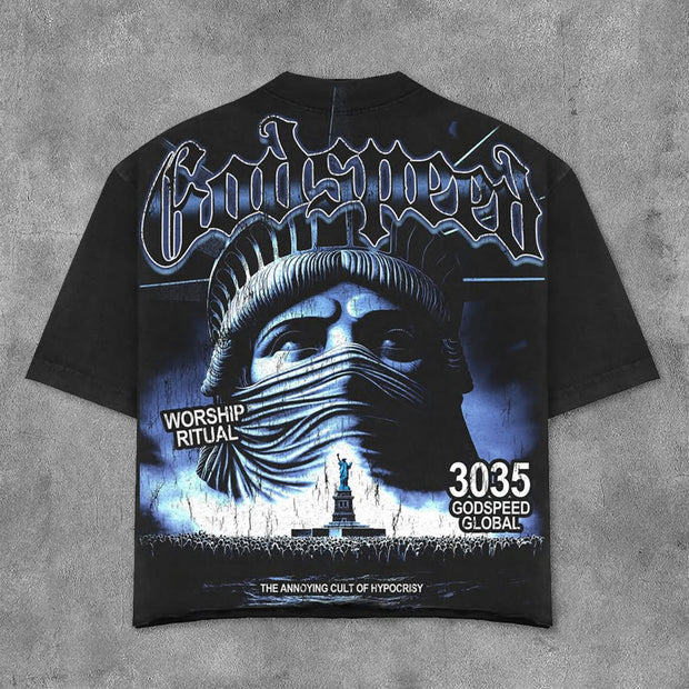 Personalized Statue Print Short Sleeve T-Shirt