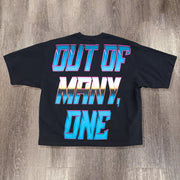 Fashion Out Of Many One Print Short Sleeve T-Shirt