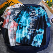 Tie-dye plus size round neck T-shirt
