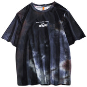 Tie-dye plus size round neck T-shirt
