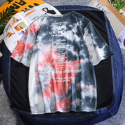 Tie-dye plus size round neck T-shirt