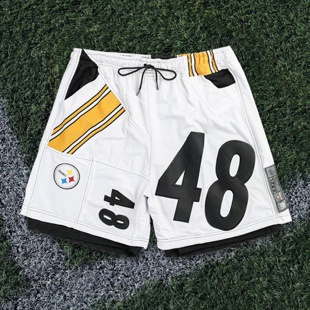 NO.48 Spliced Mesh Sports Shorts