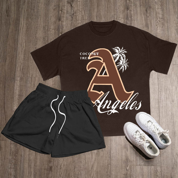 Fashion Los Angeles Print Two Piece Set