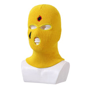 Balaclava three-hole hat outdoor riding headgear knitted warm ski mask